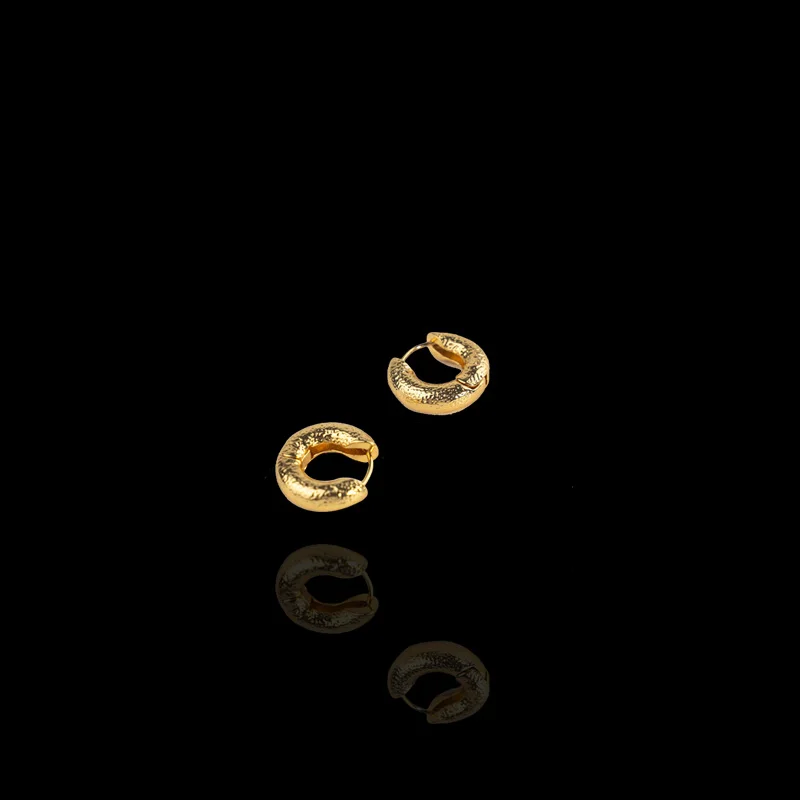 

New Fashion Earrings for women Golden coppert alloy Vintage French style plain ring earrings Jewelry 2023 Wedding Party