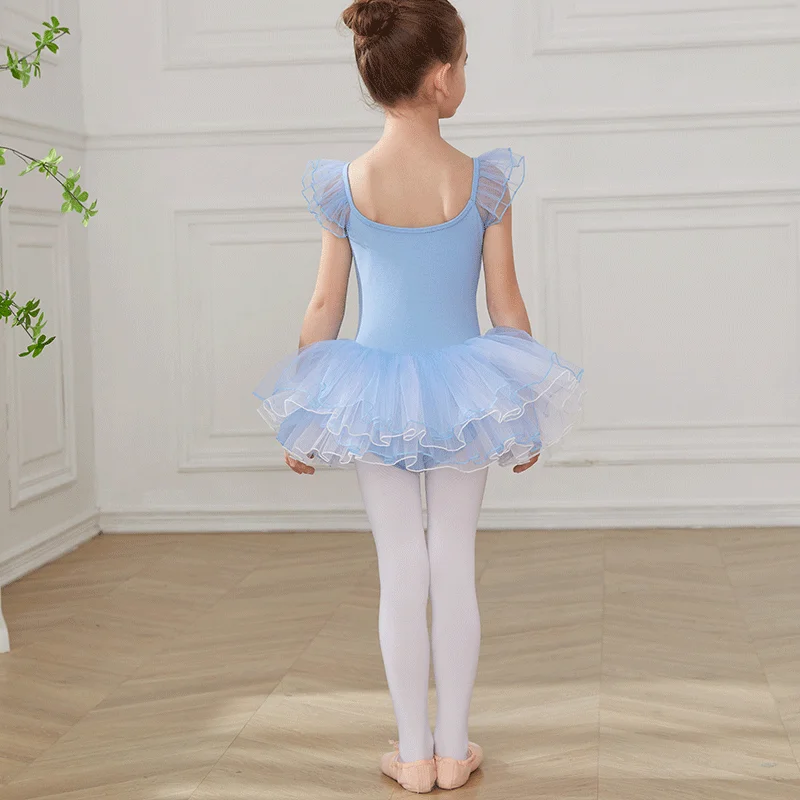 RUYBOZRY Girls Ballet Dress Dance Leotard Kids Tutu Skirts Gymnastics Ballet Leotards Short Dresses Costumes For Ballerina