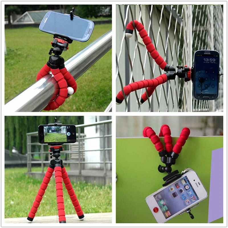 mobile phone holder flexible octopus tripod bracket for mobile phone camera selfie stand monopod support photo photography free global shipping