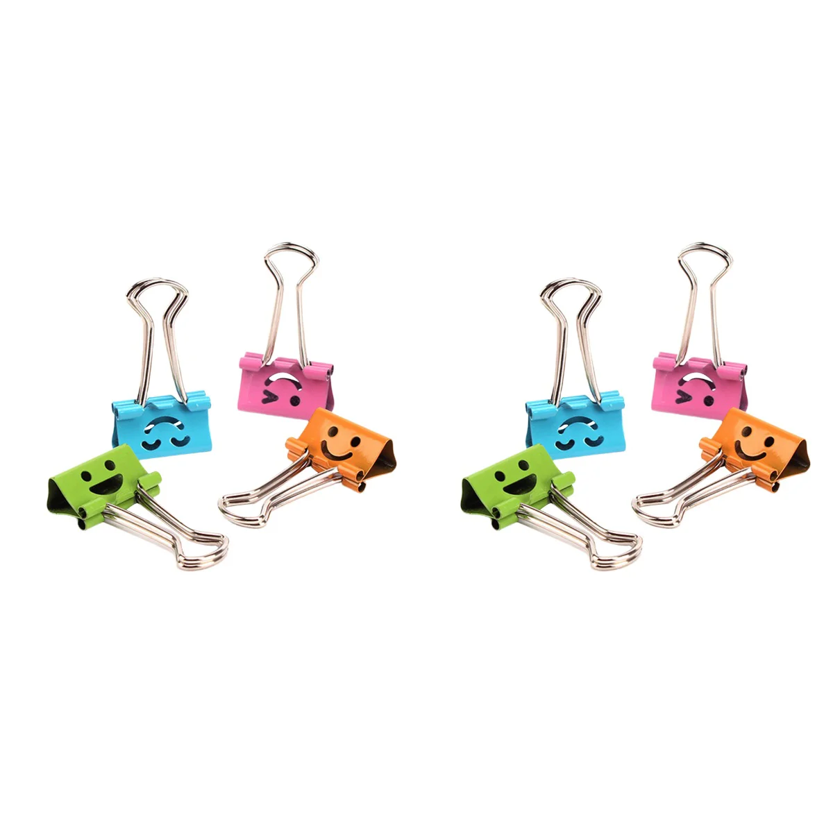 

160 pcs Binder Clips Smile Face File Paper Clip for Home School Office (Mixed Color)