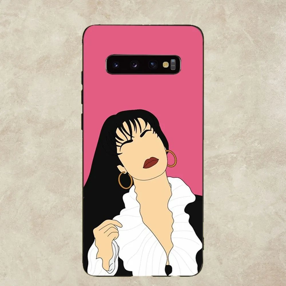 Чехол для телефона S-Selena Q-Quintanilla siinger Samsung Galaxy A52 A12 A51 S21 Edge S22 ULTRA S23 S20LITE Plus Ultra Black Cover