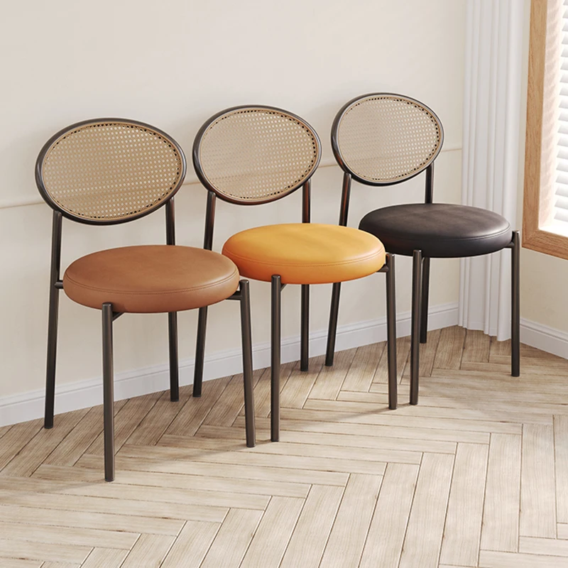 

Waterproof Garden Dining Chair Modern Luxury Retro Balcony Coffee Dining Chair Trendy Living Room Cadeira Home Furniture