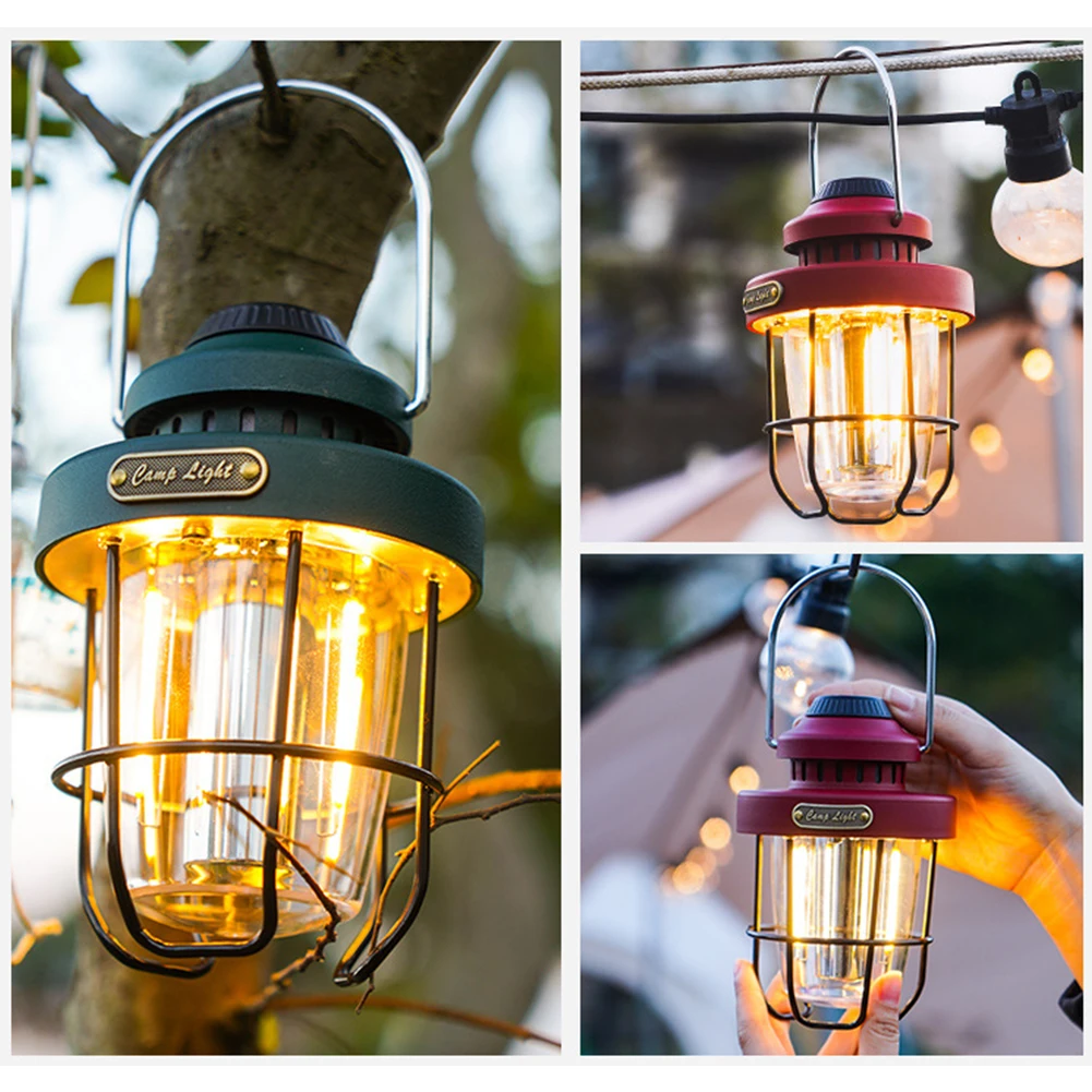 

Подвесной светодиодный фонарь, перезаряжаемый через USB, фонарь для кемпинга с аккумулятором на 2000 мАч, светильник для создания атмосферы на ...