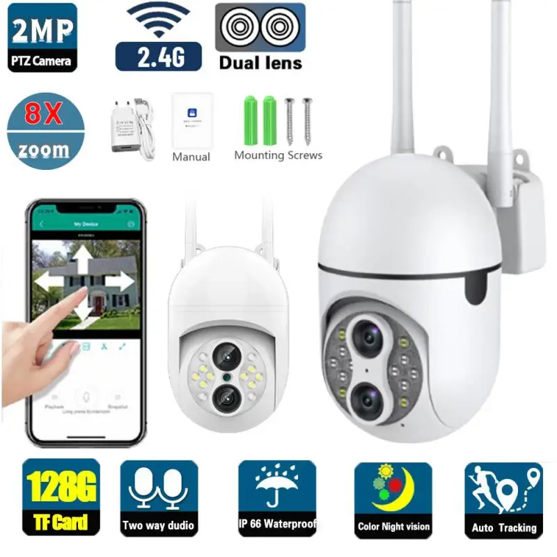 

Wifi IP Camera Outdoor H 26X 2MP Wireless PTZ Camera Wifi CCTV Security Camera 8X Zoom AI Tracking Video Monitoring IPC360 Home