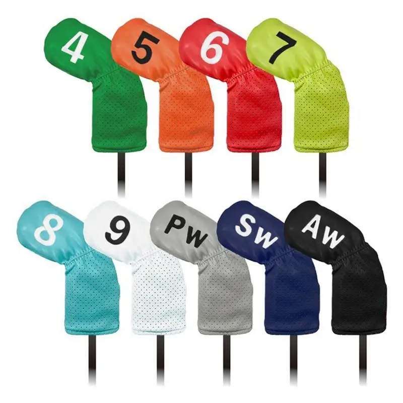 

Golf Iron Head Covers 9 Pieces Club Head Protective Covers With Identification Numbers Universal Golf Club Protector For Golf