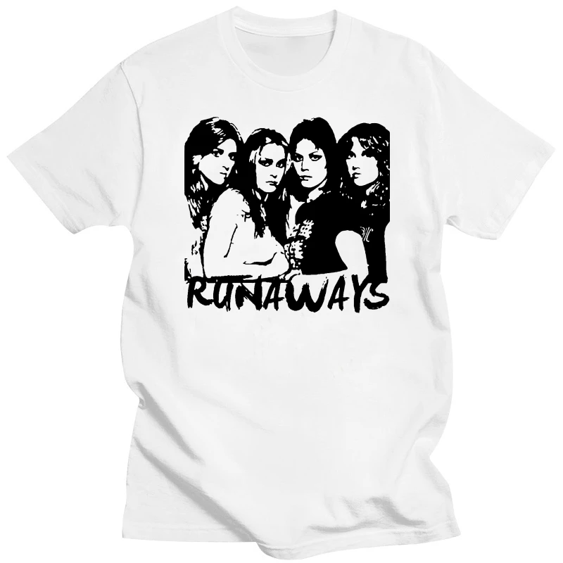 

O Neck Tee Shirt Short Sleeve Joan Jett Rocker Runaways 80s Retro Rock N Roll T Shirt