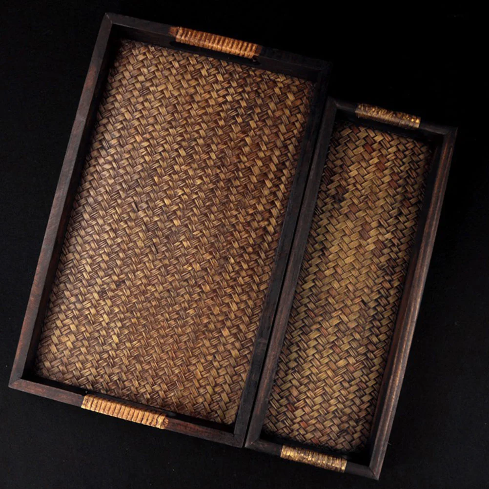 Деревянный поддон плетеный поднос журнальный столик чай Gongfu морская трава декор