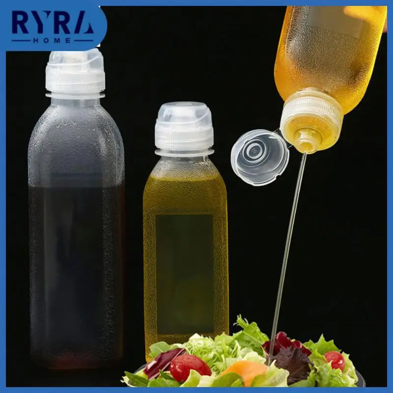 

2/4/5PCS Kitchen Oil Spray Bottle Quantitative Oil Control Condiment Squeeze Bottles Ketchup Mustard Mayo No Hanging Oil