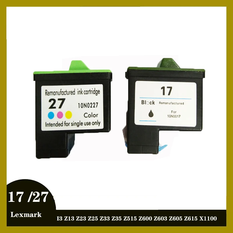 

Einkshop For Lexmark 17 27 Ink Cartridge for Lexmark I3 Z13 Z23 Z25 Z33 Z35 Z515 Z600 Z603 Z605 Z615 X1100 X1200 X74 X75 X83