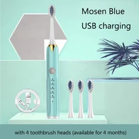 portable travel electric toothbrush adult timer brush 5 modes usb charger rechargeable smart tooth brushes replacement head set