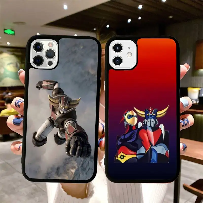 

UFO Robot Grendizer Phone Case Silicone PC+TPU Case for iPhone 11 12 13 Pro Max 8 7 6 Plus X SE XR Hard Fundas