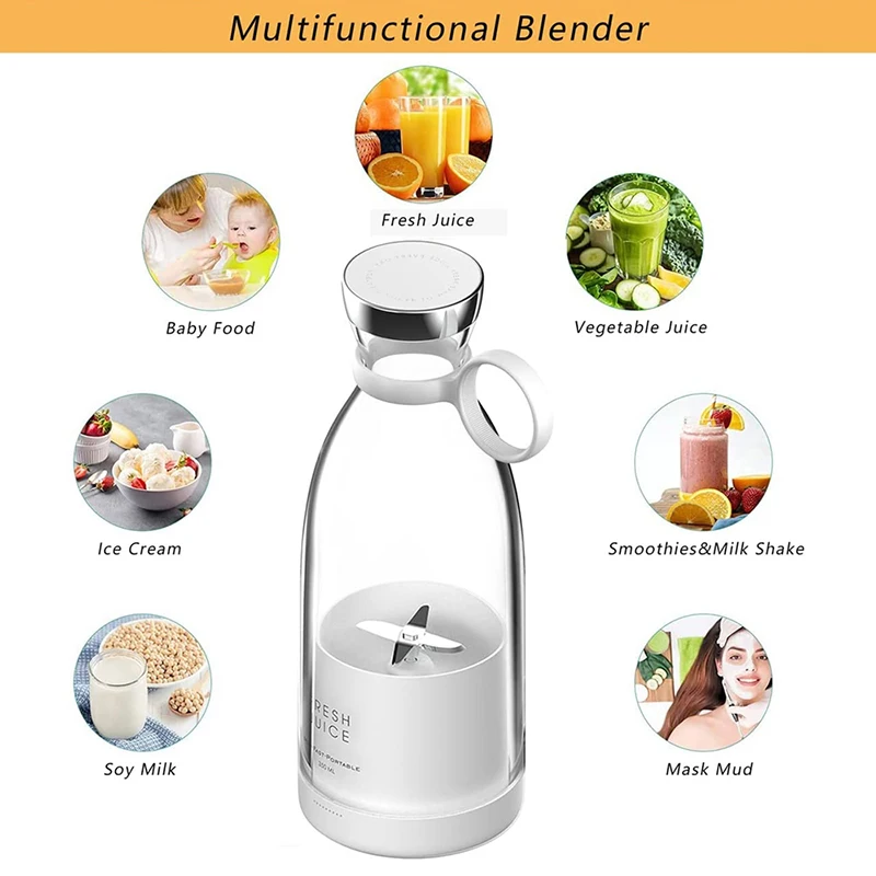 Portable Electric Juicer Mini Handheld Mixer Multifunction Juicer Blender Cup, Fresh Fruit Veget Quick Juicing Milkshake Machine images - 6