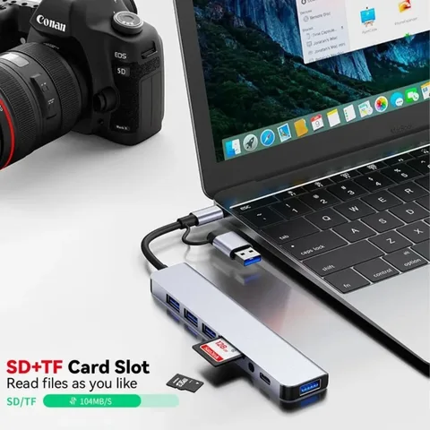 USB-концентратор BGGQGG 8 в 1 для Macbook Pro