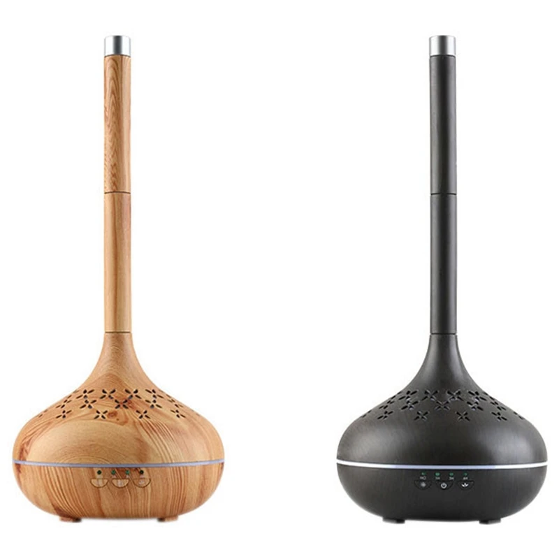 

Humidifier Essential Aroma Oil Diffuser Wood Grain Air Humidifier USB Mini Mist Maker LED Light