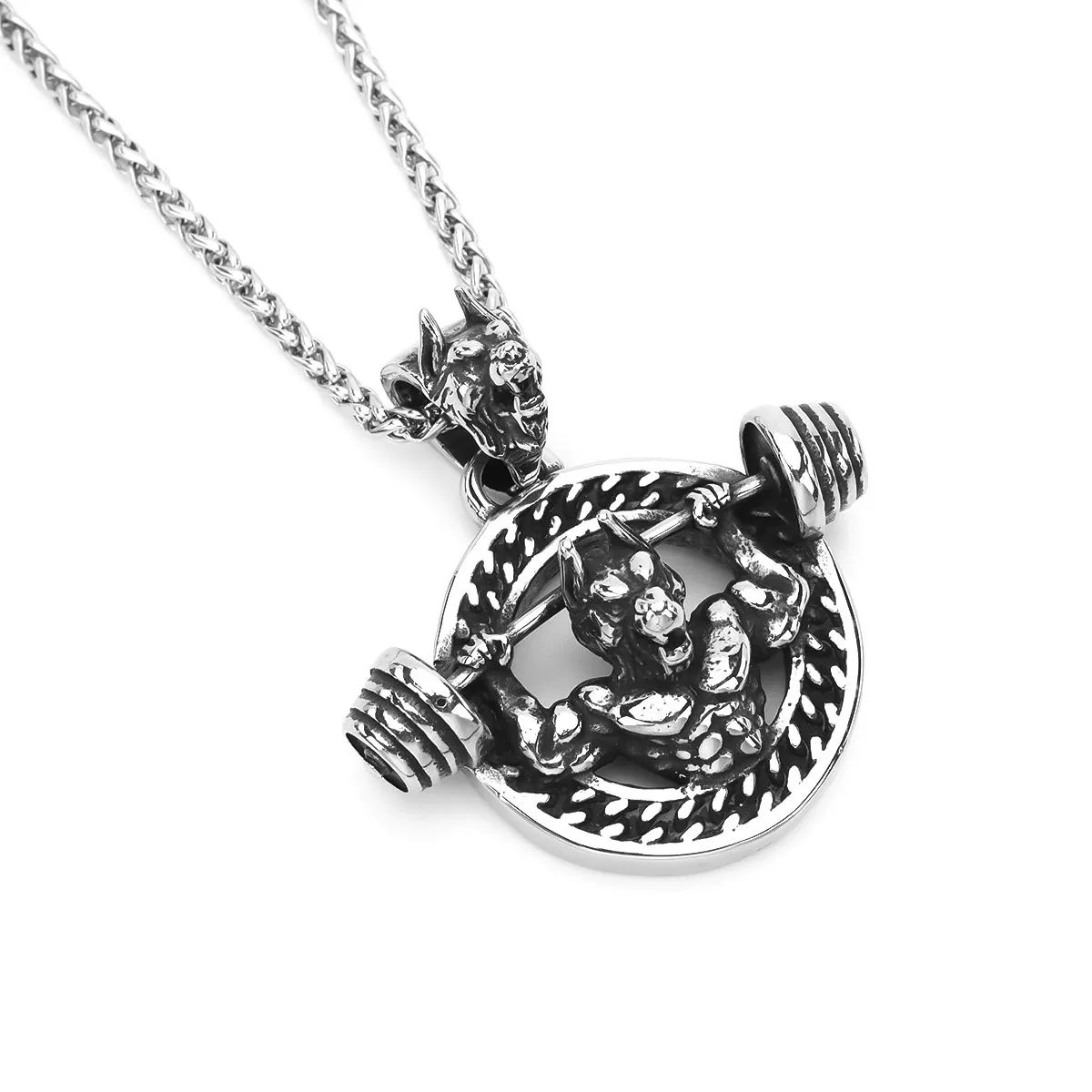 Креативное мужское ожерелье из нержавеющей стали