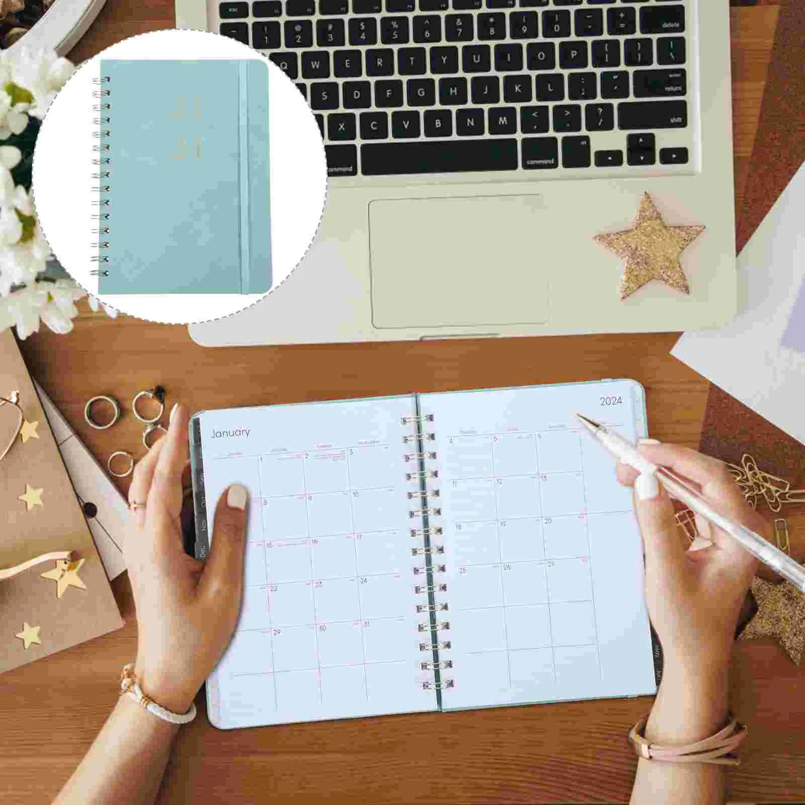 

Planner Notepad Multi-function Schedule Notepad Academic Planner English Spiral Notebook 2023 2024