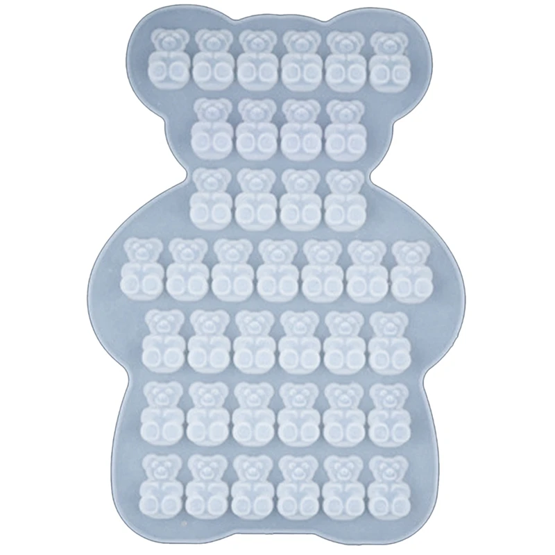 

DIY Mirror Gummy Bear Gummy Bear Crystal Epoxy Mold Baking Cake Dessert Bear Shaped Ice Square Home Baking Crafts
