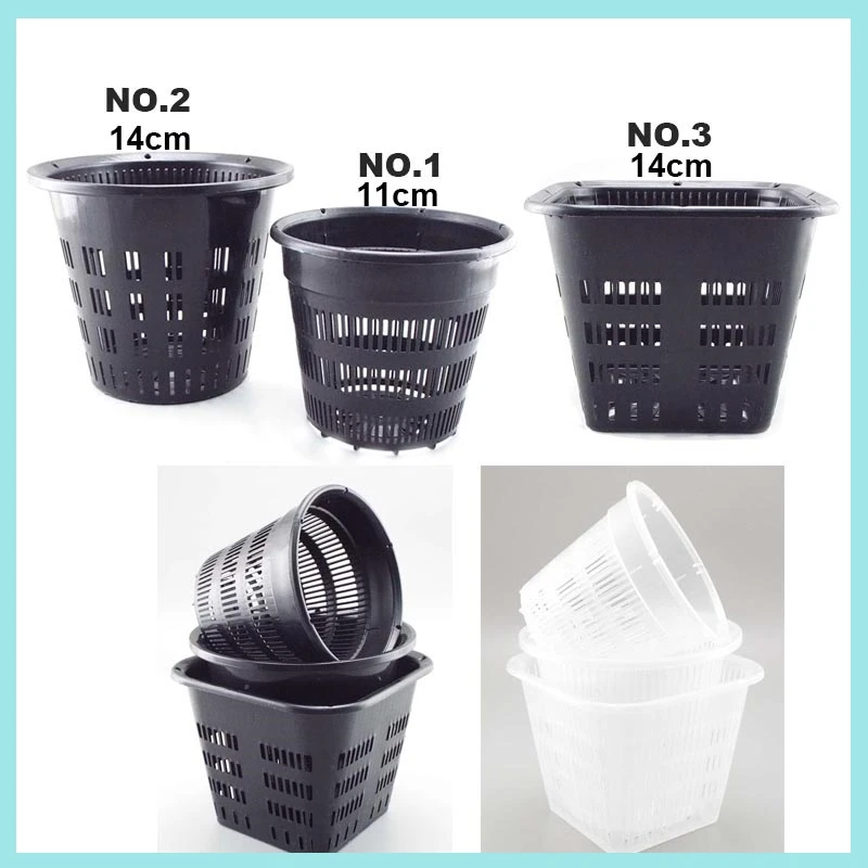 Фото Сетчатый горшок-корзина для выращивания растений, пластиковый контейнер для орхидей и цветов, дышащий гидропонный горшок для рассады, инструменты для теплиц и садоводства B2 №4