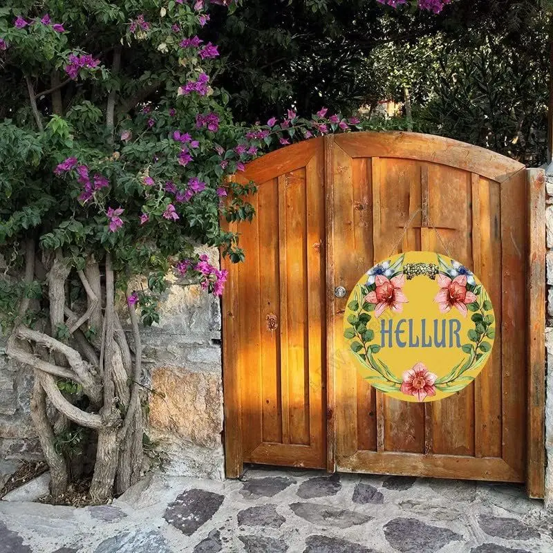 Забавный подвесной знак приветственная дверь крыльцо круглая веранда для дома