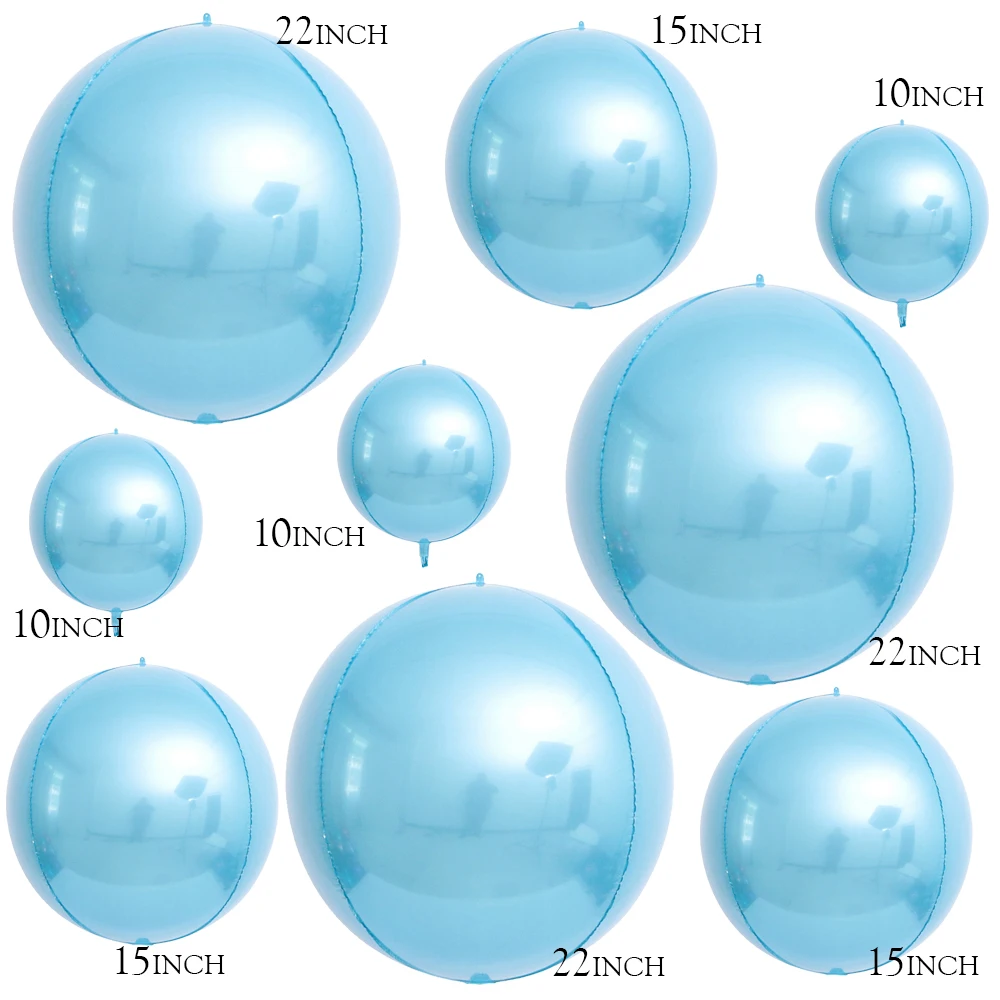 

9 шт. хромированные гелиевые шары MicroPlush