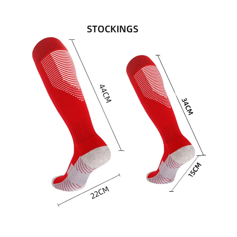 High Tube Football Socks Boy Girl Non-slip Towel Bottom Sports Socks Thick Long Ball Socks Children High Training Soccer Socks