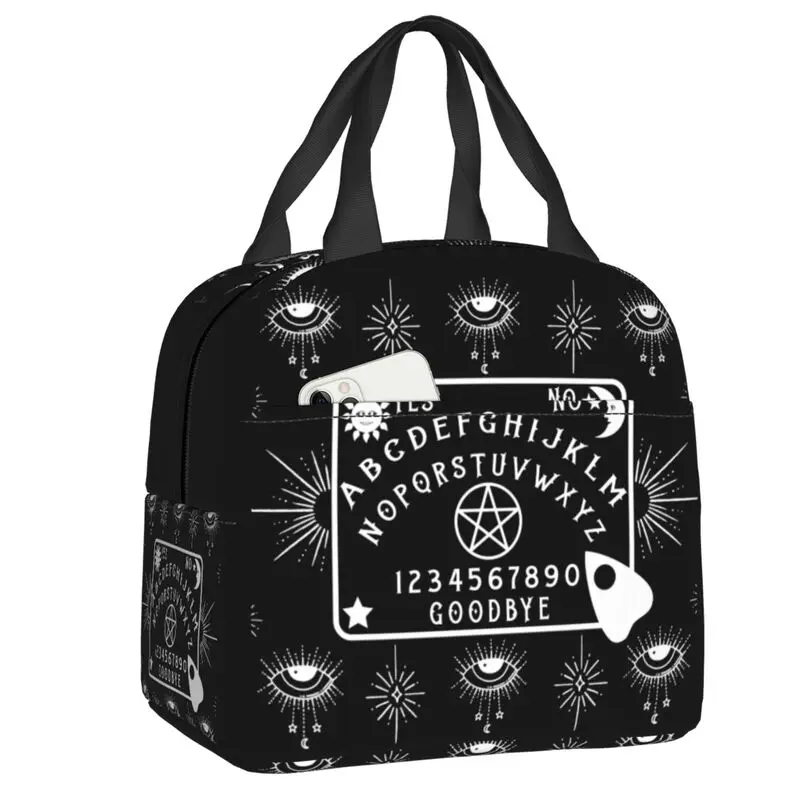 

Mystical Spirit Board Halloween Witch Thermal Insulated Lunch Bag Occult Magick Portable Lunch Tote Multifunction Food Box