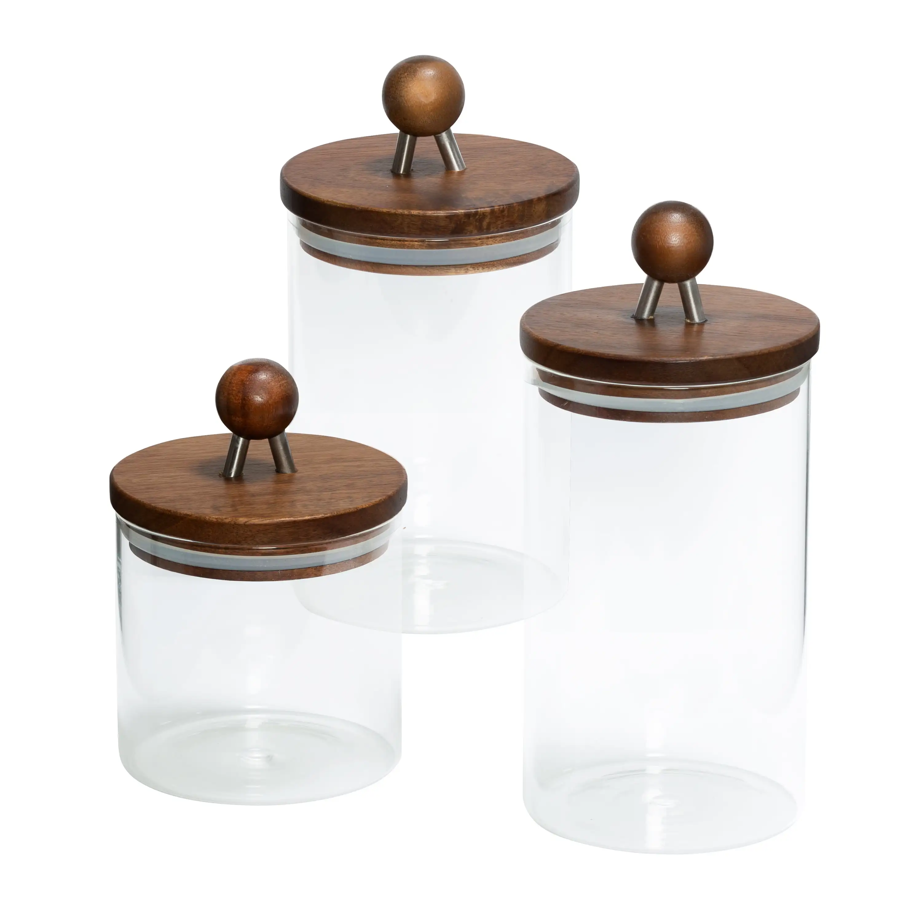 

Honey Can Do Set of 3 Acacia Canisters