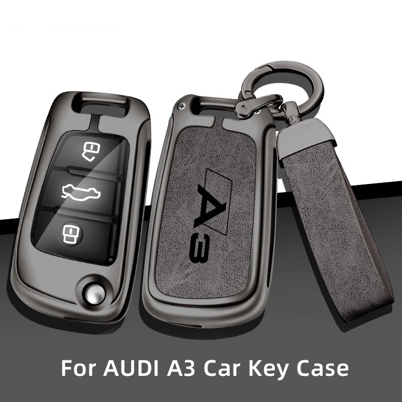 

Модный чехол для автомобильного ключа из цинкового сплава для AUDI A3 8P 8L S3 RS3 Q3 Q7, аксессуары для автомобиля