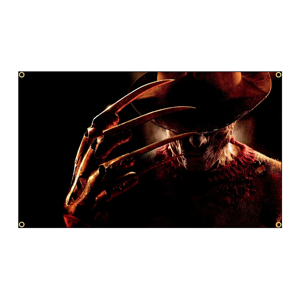 

ft flag banner Nightmare Freddy Krueger Flag Horror Movie Banner Decoration Tapestry FLAGCORE ft flag banner