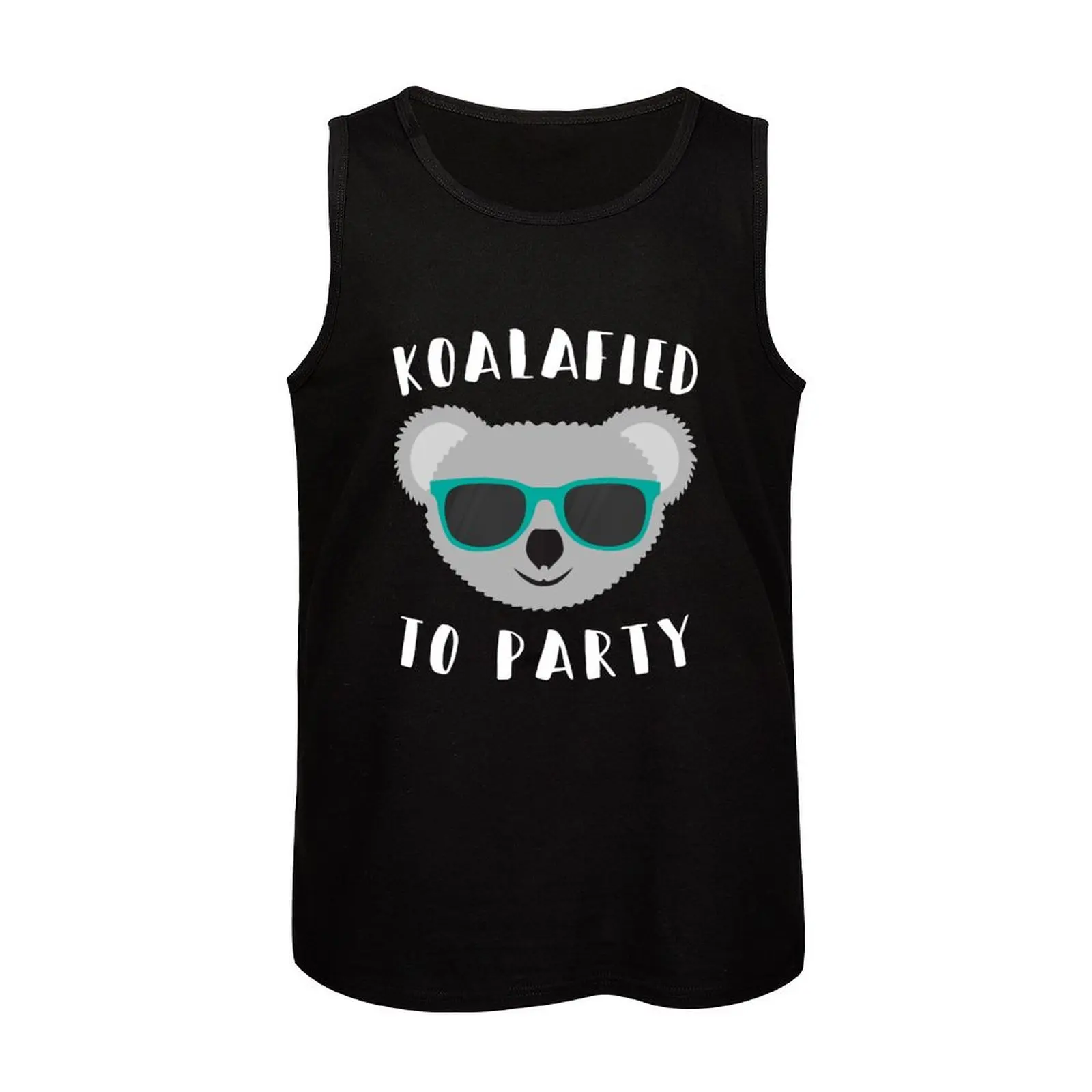 Koalafied To Party Koala Animal Puns Tank Top бодибилдинг для мужчин футболка тренажерный зал