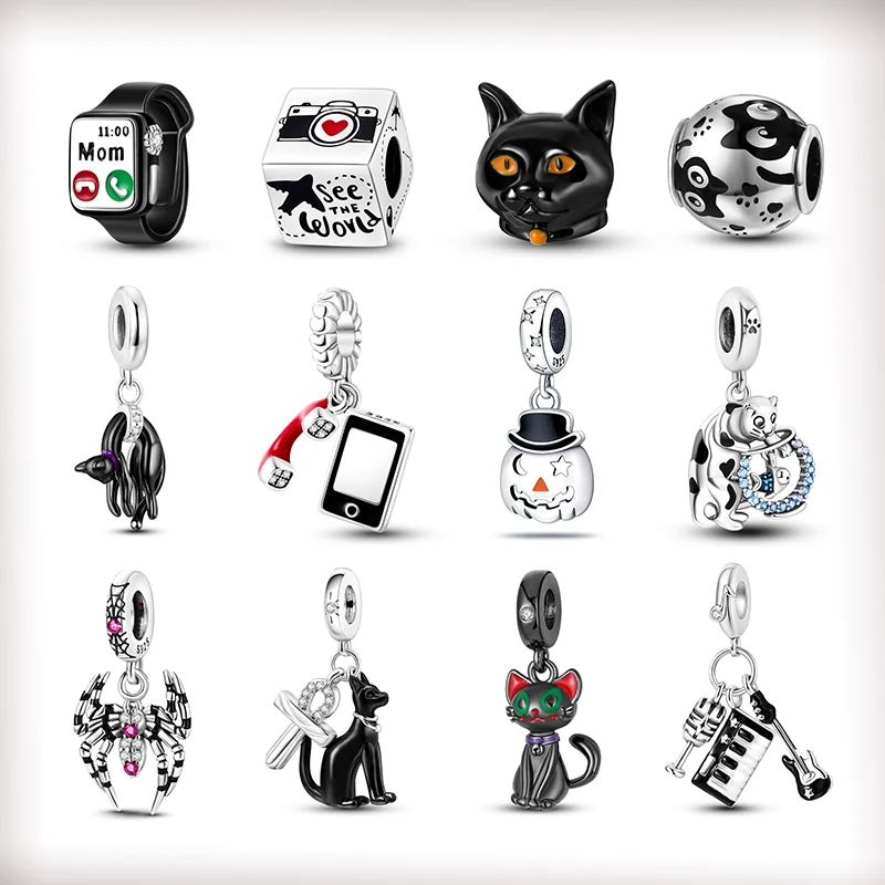 Бусина-Шарм Паук для браслета серебро 925 пробы