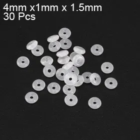 30Pcs Silicone O-Rings, 4mm OD 1mm ID 1.5mm Width VMQ Seal Gasket for Compressor Valves Pipe Repair, White images - 6