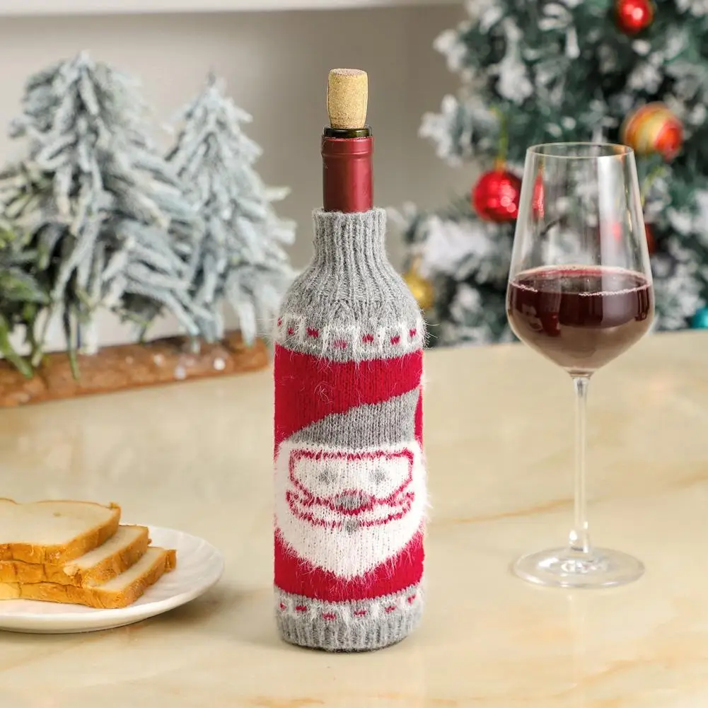 

Lightweight Creative Christmas Santa Claus Snowman Wine Bag Holder Carrier Eco-friendly Wine Bottle Cover Reusable for Party