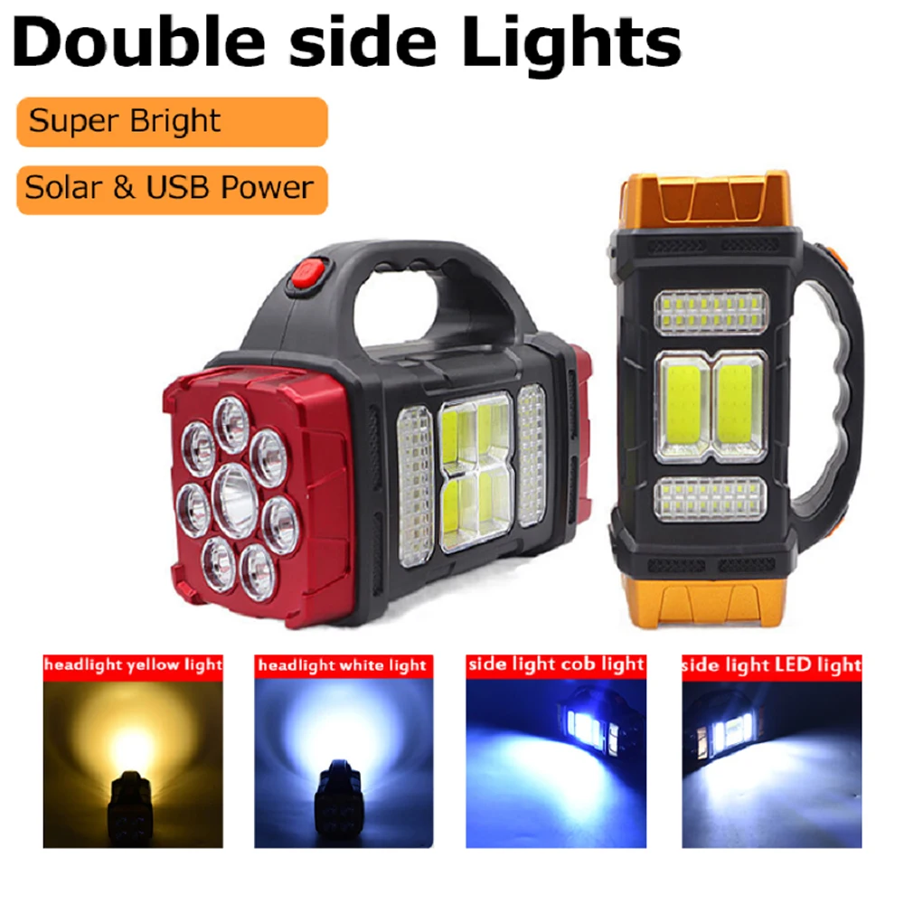

Flashlight Strong Light Charging Ultra Bright Outdoor Long Range LED Emergency Lighting Patrol Portable Searchlight Solar Energy