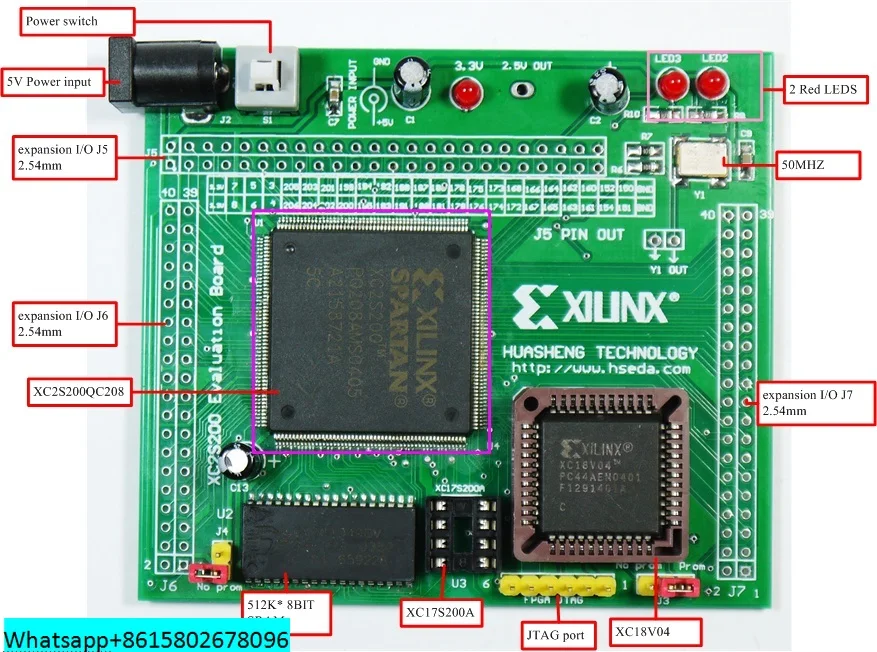 

Макетная плата XILINX spartan2 XC2S200 FPGA