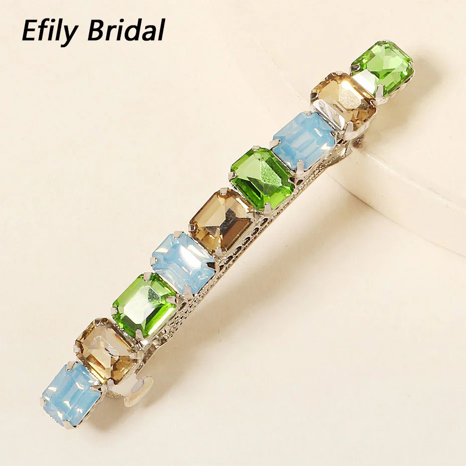 

Efily Fashion Crystal Rhinestone Barrette Hairpins Women Hair Clip for Girls Korean Hair Accessories Jewelry Bridesmaid Gift
