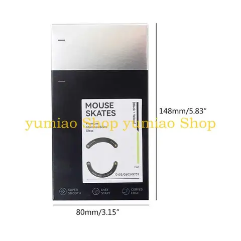 587b изогнутые края Talngames Glass Mouse Pad Pad Clates Antiplip Mouse Glides для G403 G603 G703 Gaming Mouse Sticker