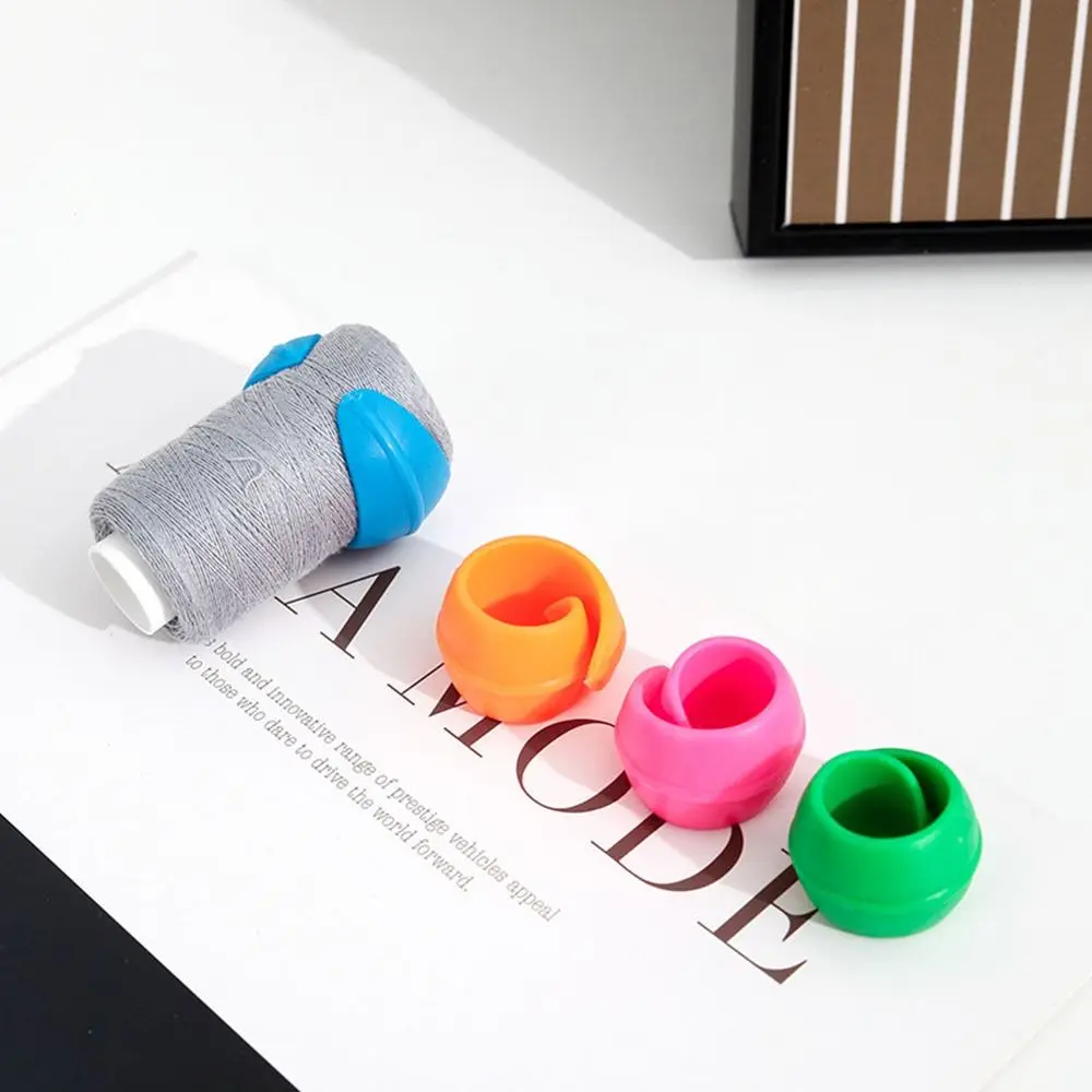 

Small 10pcs Embroidery Tool Colorful Anti Detachment Silicone Bobbin Clamp Spool Protector Sewing Clip Coil Fixing Clip