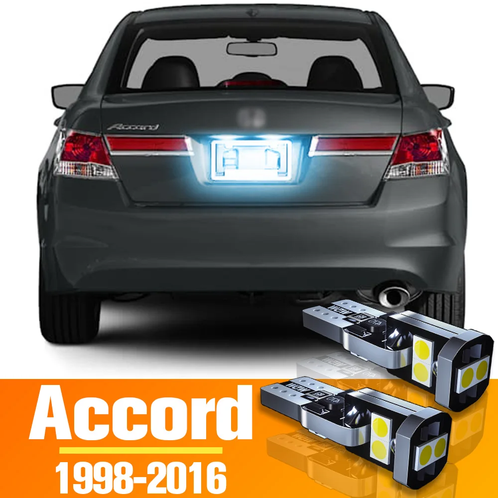 

2pcs LED License Plate Light Bulb Accessories For Honda Accord 7 8 9 1998-2016 2006 2007 2008 2009 2010 2011 2012 2013 2014 2015