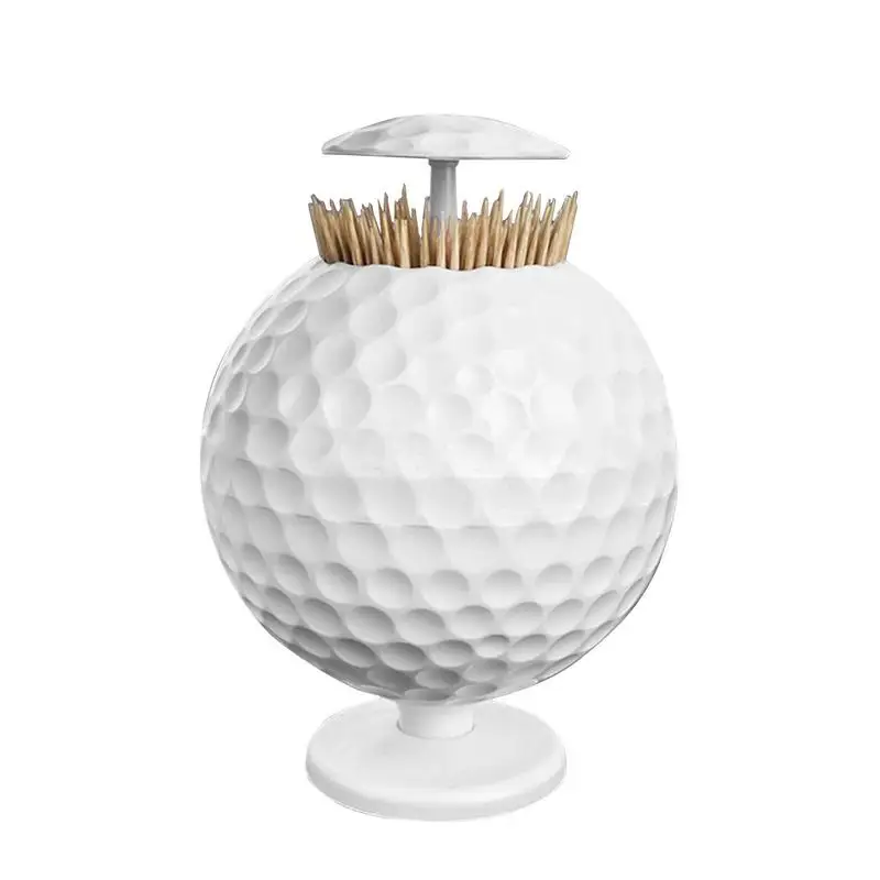 

Automatic Toothpick Holder Golf Ball Shaped Portable Box Dispenser For Home Automatic Tooth Pick Holder For Cafe Dining Room