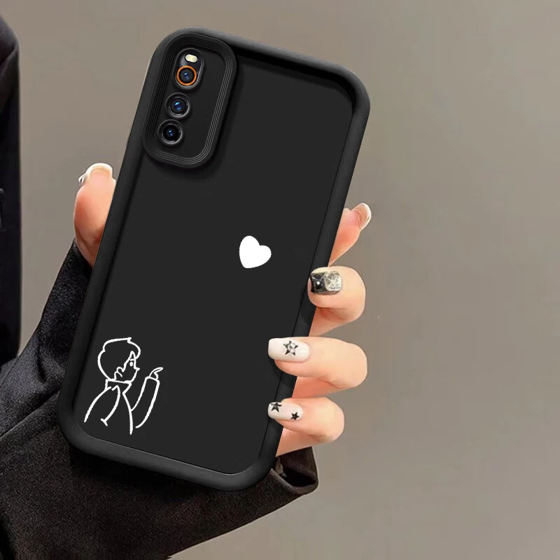 Чехол с белыми линиями по сравнению сердцем для мальчиков и девочек мягкая