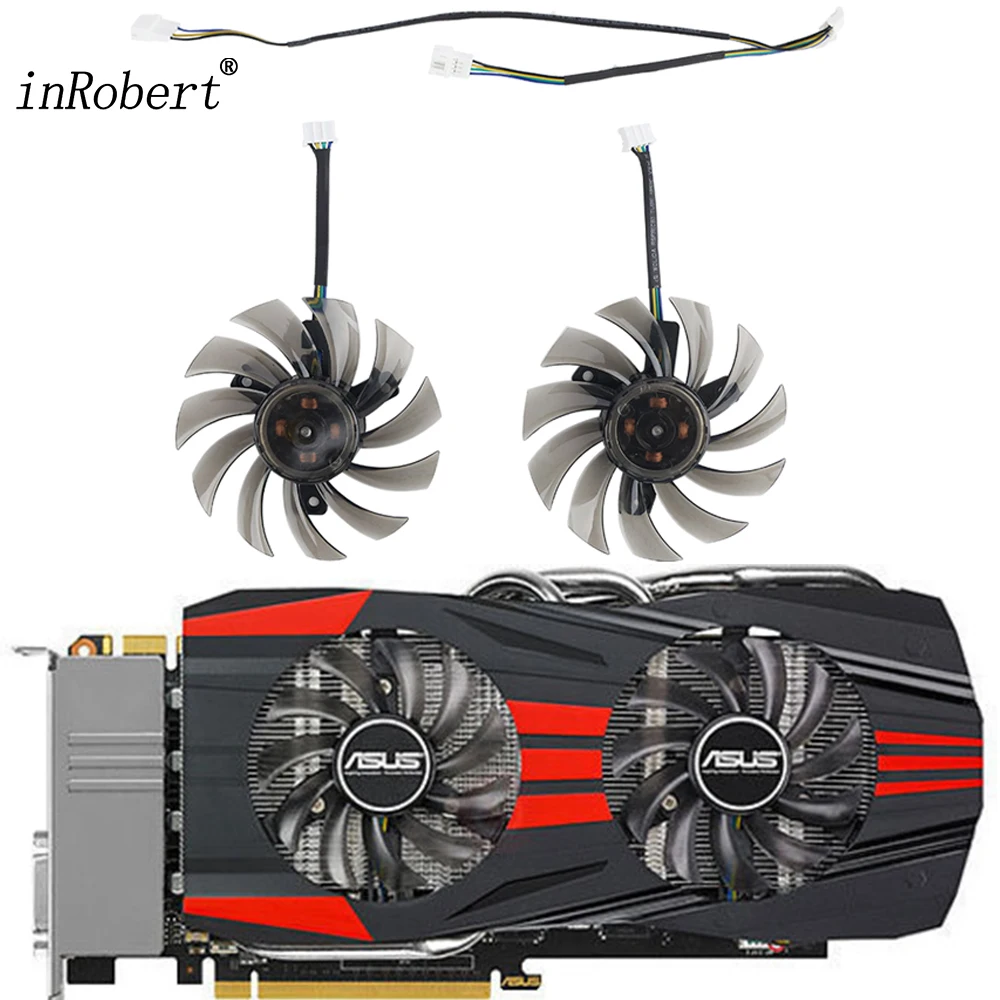 

75MM PLD08010S12H GTX1050Ti Video Card Fan For ASUS GTX 1050 Ti 760 660 750 Ti R7 260X Graphics Card Cooling Fan