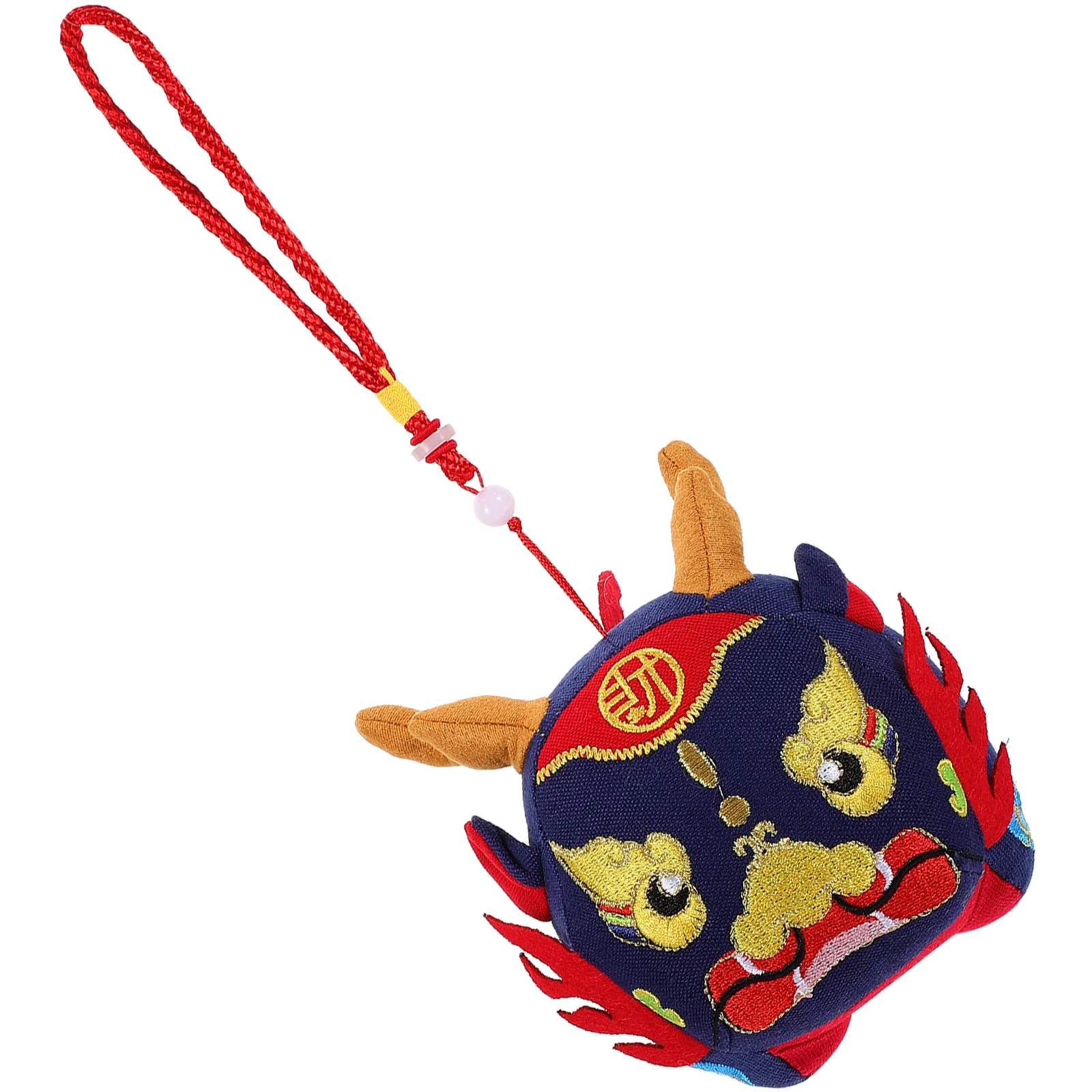 2024 год Дракона-талисмана плюшевая игрушка китайский кулон (синий) (около 18 см)