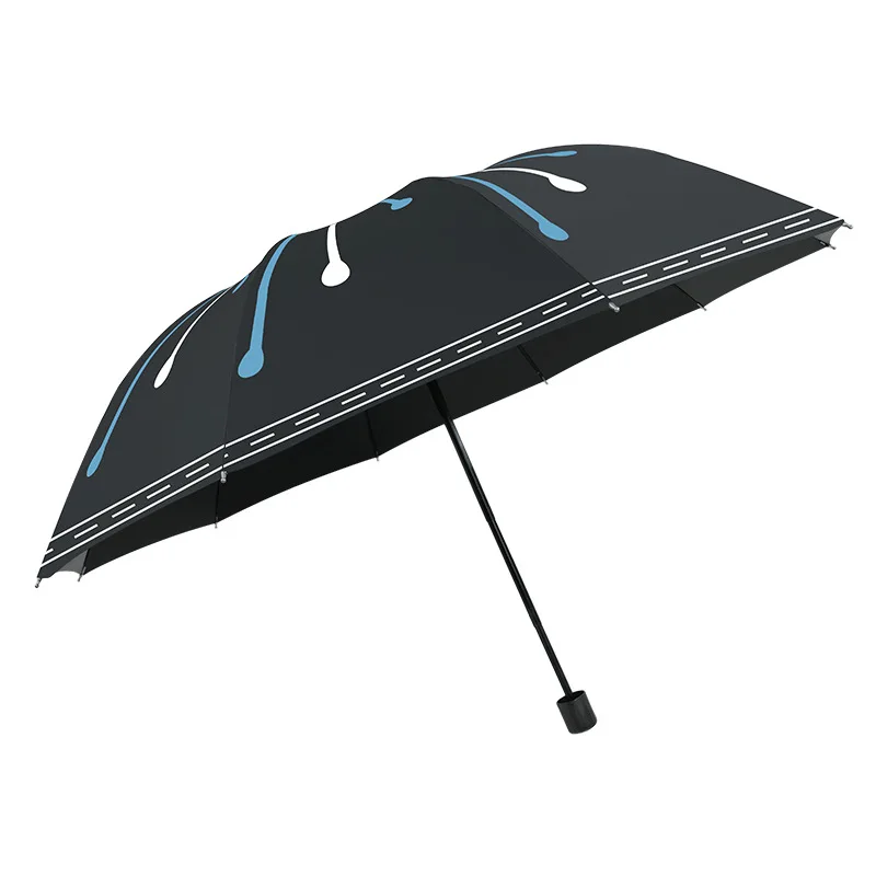 

Creative Umbrella Black Coating Sun Rain UV Umbrella Windproof Parasol Paraguas Umbrella Paraguas Plegable Resistente Al Viento