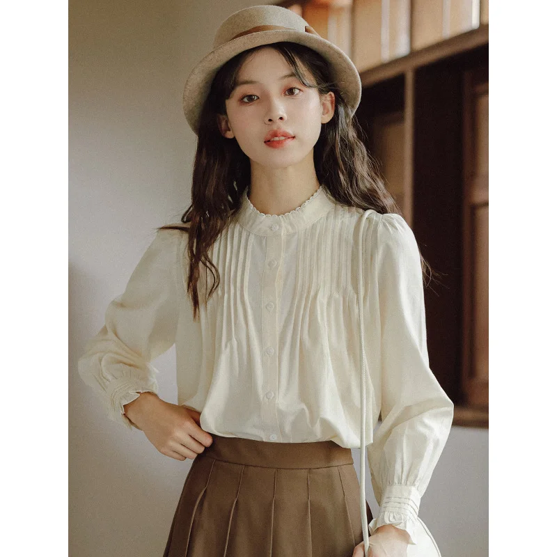 Универсальная рубашка поло во французском стиле с длинным рукавом и