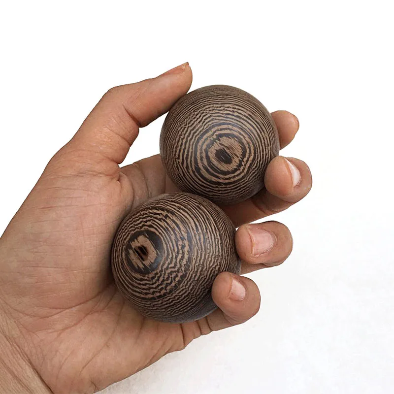 

1 Pair Wooden Hand Massage Ball Woodworking Handball Health ball Stimulate Muscles Relax Palm Finger Hand Massager Play Tools
