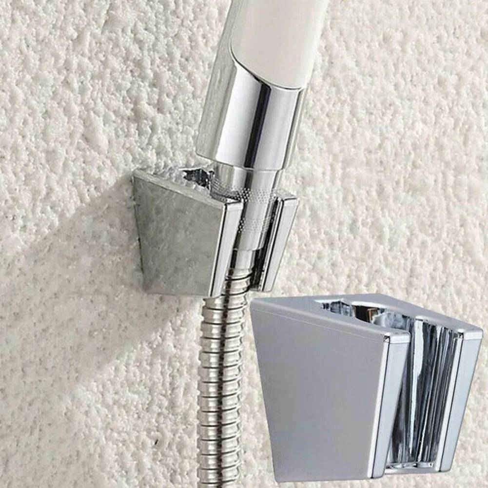 

4.8*4.8*3cm Adjustable Bathroom Shower ABS Handset Holder Head Chrome Wall Mount Bracket Silver Lightweight But Very Robust