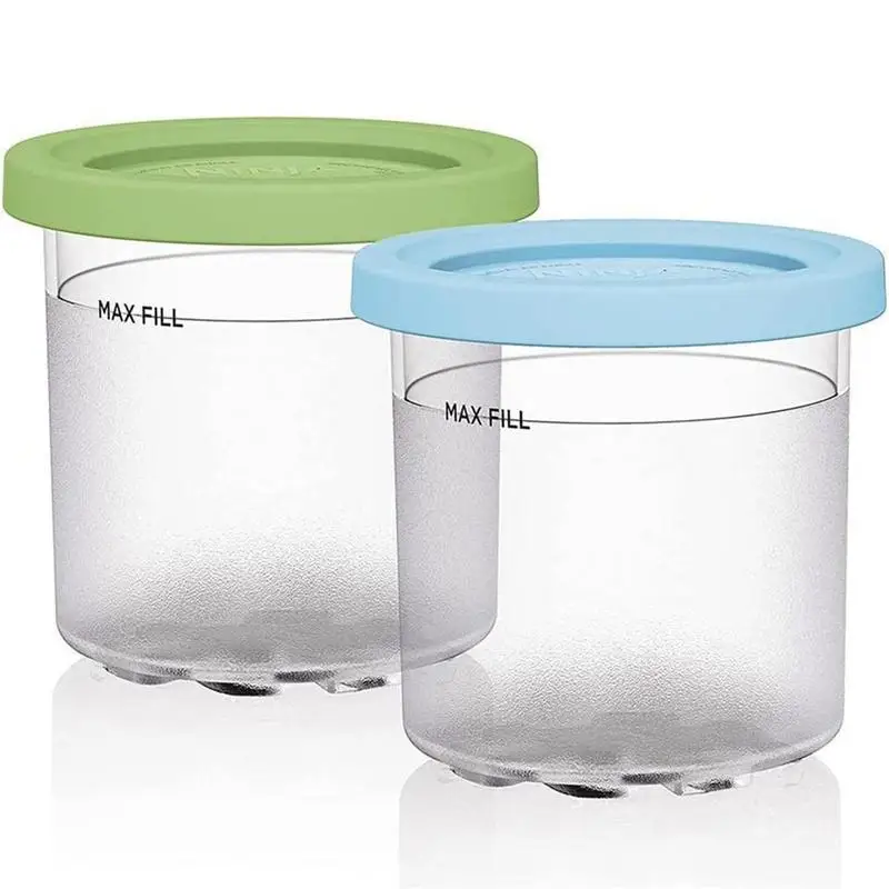 

Ice Cream Maker Container Dessert Food Storage Cups For Homemade Ice Cream Leak-proof Washable And Reusable Enjoy Gelato