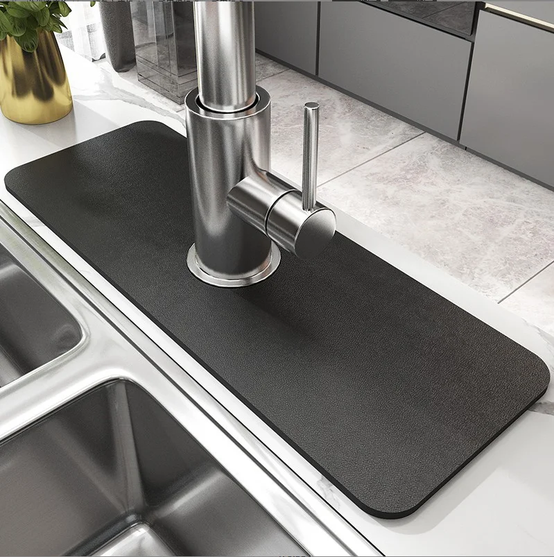 

Kitchen Faucet Absorbent Mat Sink Cleaning Cloths Sink Splash Guard Microfiber Pad Water Drying Catcher For Kitchen Bathroom