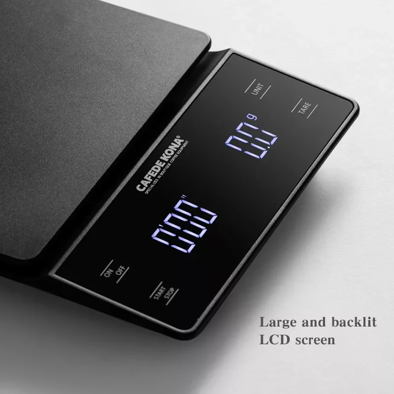 

Coffee Scale with Timer, Digital Hand Drip Coffee Scales, Kitchen Food Weight Scale with Precision Sensors LCD Display 6.6lb/3kg